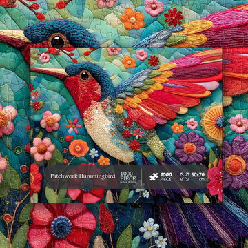Patchwork hummingbird puzzle puzzle 1000 pezzi